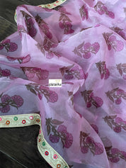 Designer Organza Floral - Light Pink