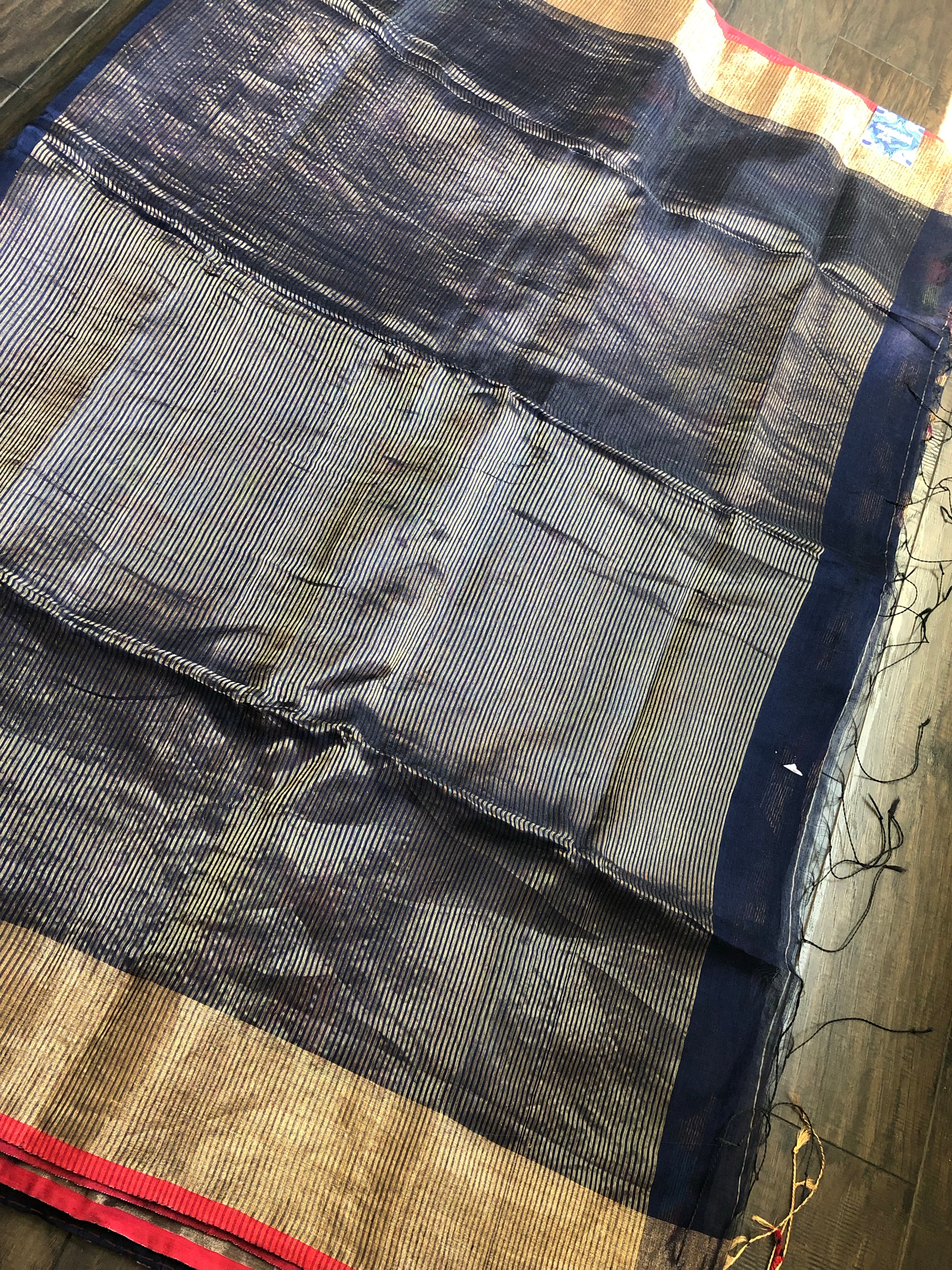 Designer Jamdaani- Blue Floral