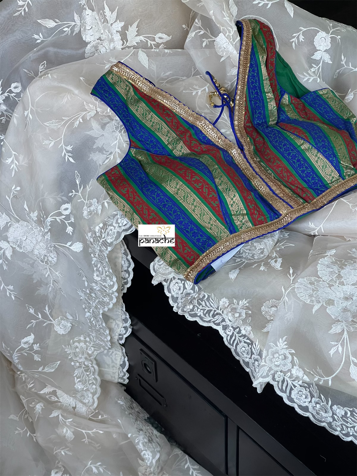 Designer Blouse - Multi Color Resham Woven