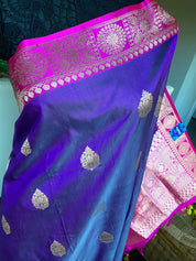 Katan Silk Banarasi - Purple Magenta