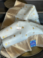 Pure Chanderi Organza Silk - Off White Iknaliya