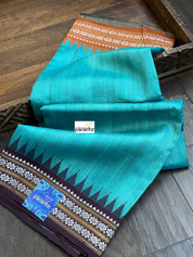 Pure Tussar Silk - Firozi Blue