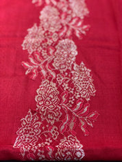 Pure Pashmina Lace Stole - Red