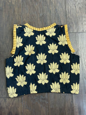 Designer Blouse - Black Lotus