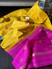 Silk Kanjivaram - Yellow Pink