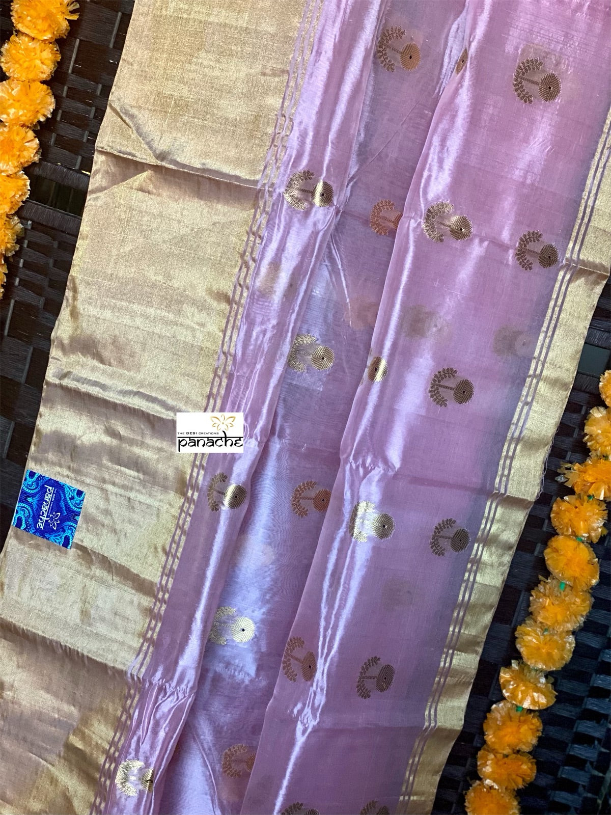 Pure Chanderi Silk - Light Baby Pink Eknaliya Woven