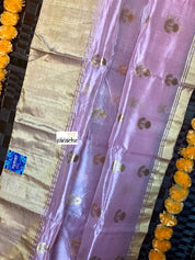 Pure Chanderi Silk - Light Baby Pink Eknaliya Woven