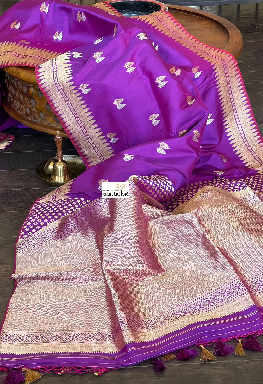 Pure Silk Kadwa Banarasi - Purple