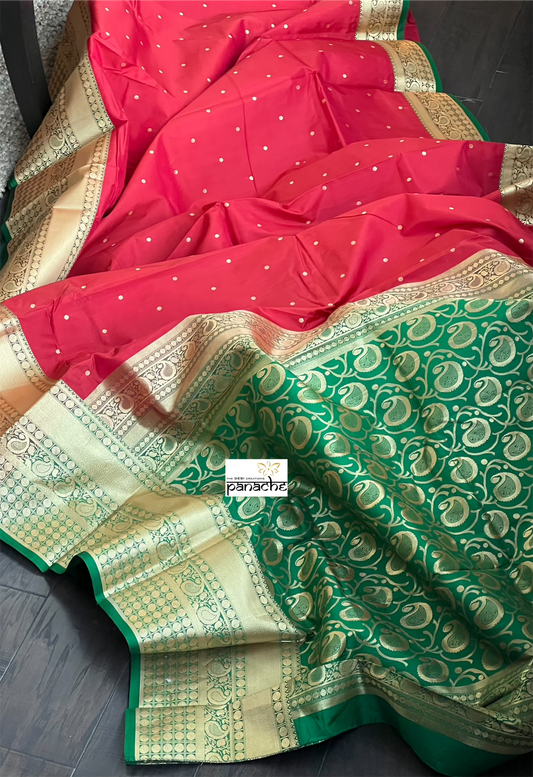 Soft Silk Kanjivaram - Red Green