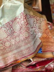 Katan Silk Banarasi - Mocha Grey Maroom