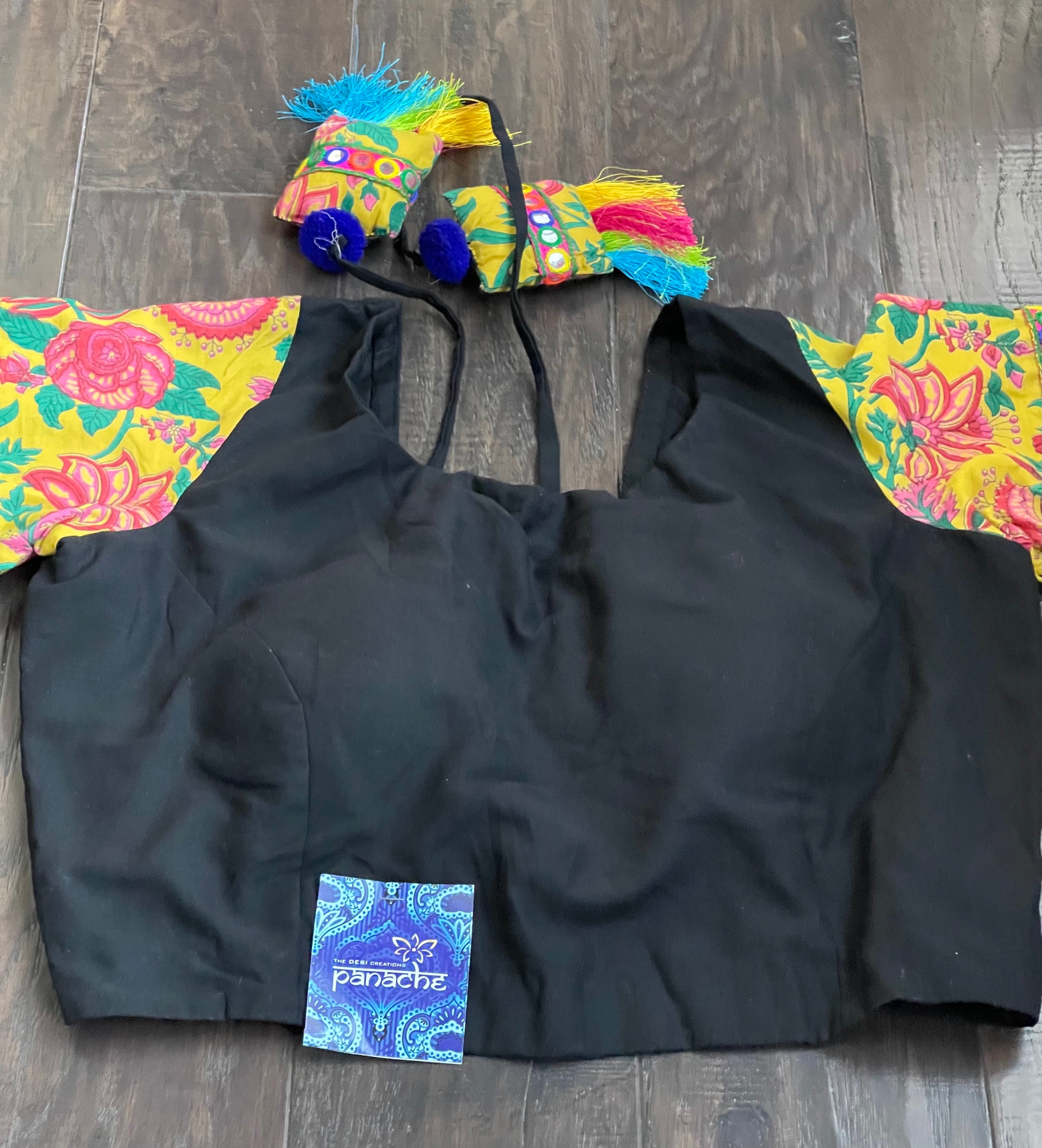 Designer Blouse - Black Yellow