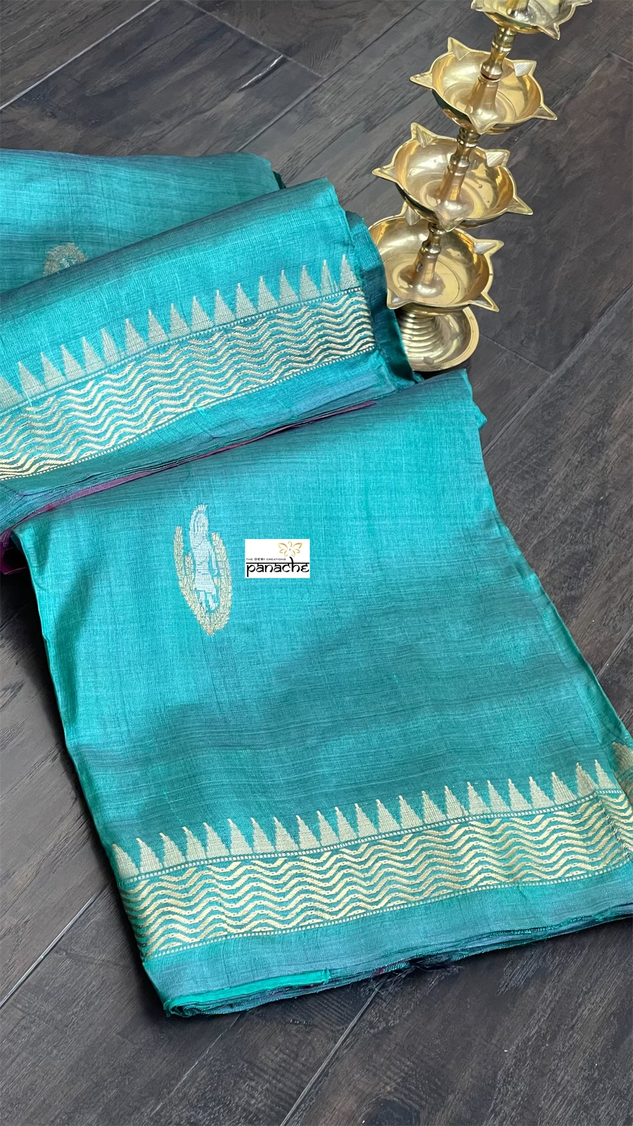 Pure Tussar Silk Woven - Teal Sea Green
