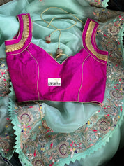 Designer Blouse - Pink Antique Zari