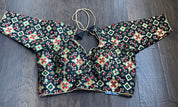 Designer Blouse - Black Patola Woven
