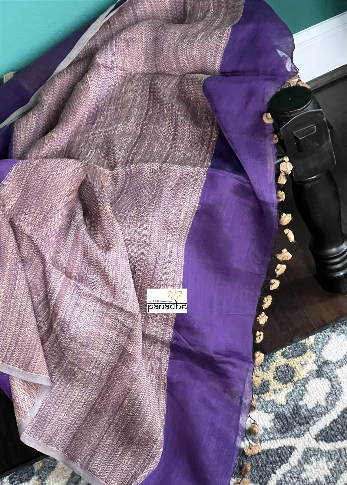 Designer Linen Muslin Silk - Purple