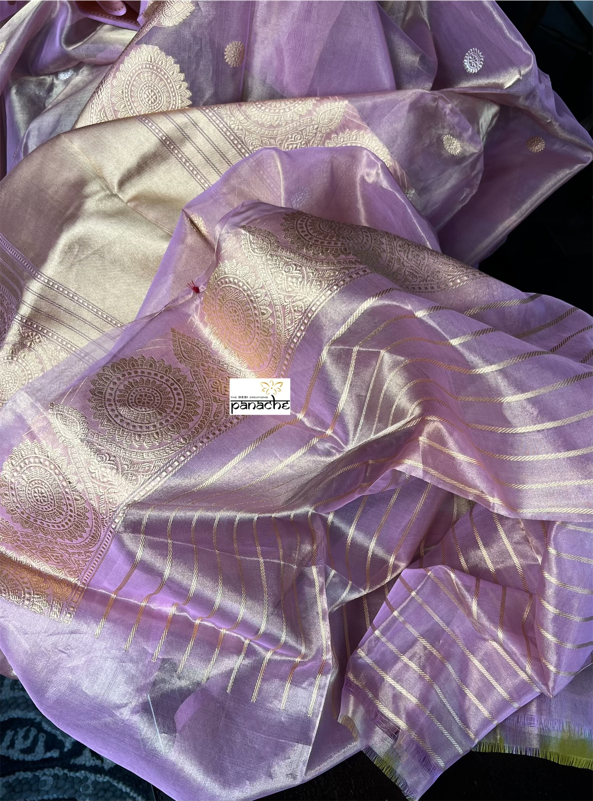 Pure Tissue Kora Silk Banarasi - Light Pink
