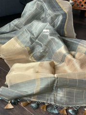 Tassur by Tissue Silk Banarasi - Grey Golden