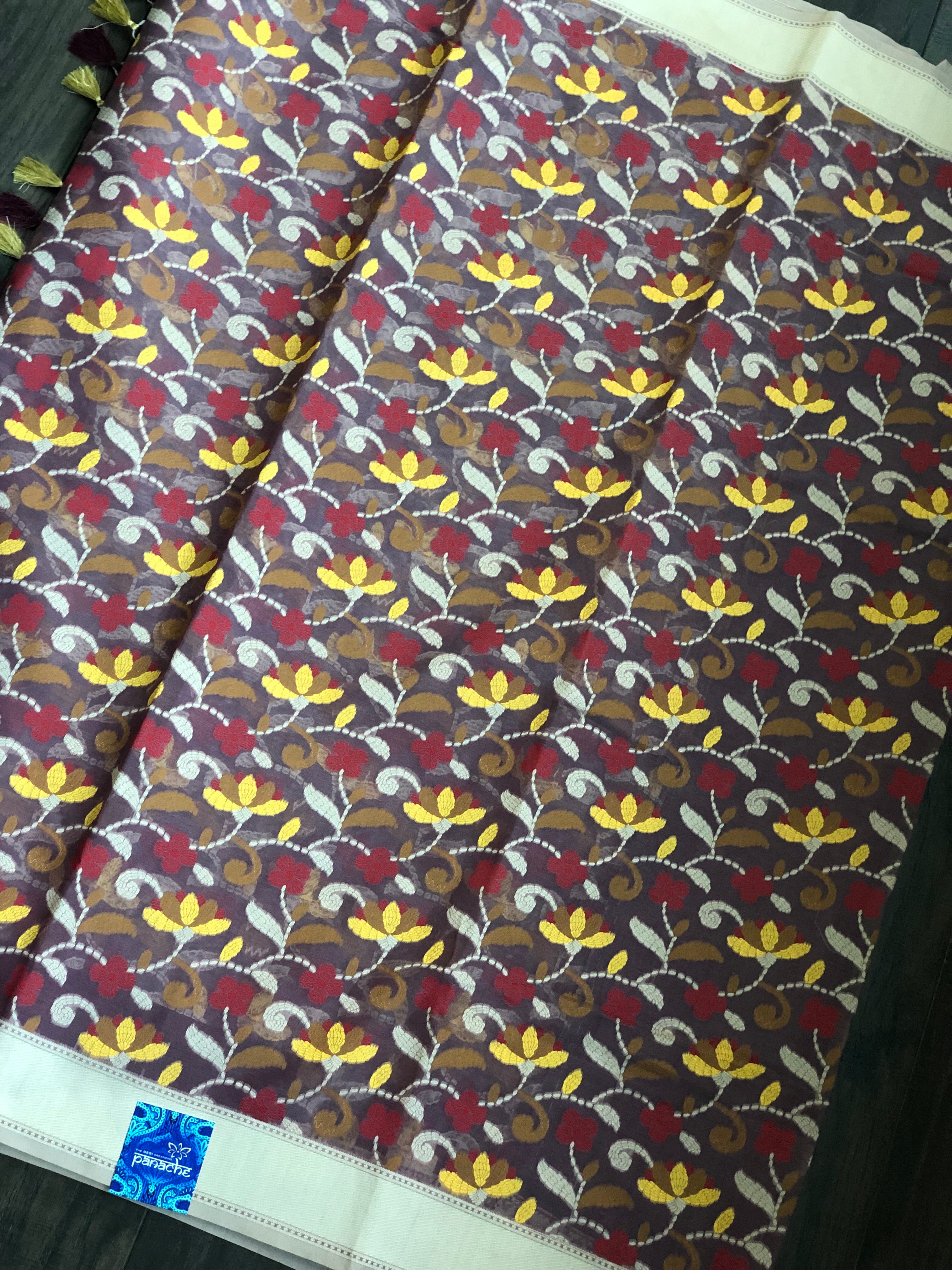 Kora Kantha Woven - Mauve