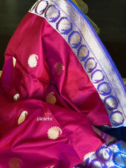 Pure Katan Silk Banarasi - Magenta Pink