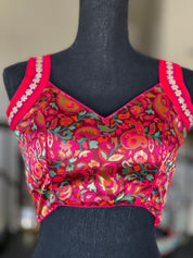 Designer Blouse - Maroon Red Pashmina Woven