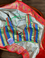 Designer Blouse - Multi Color Resham Woven