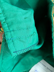 Designer Blouse - Green Golden embroidered
