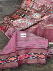 Pure Gicha Tussar Silk - Tussar Color Burgundy