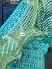 Organza Silk Banarasi - Pista Green Firozi
