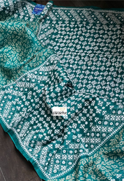 Pure Tussar Silk - Sea Green Embroidered