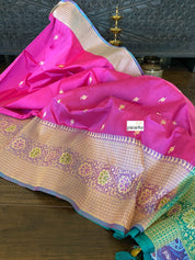 Pure Silk Banarasi - Shot Pink