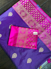 Katan Silk Banarasi - Purple Magenta