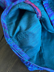 Designer Blouse - Firozi Blue Raw Silk