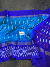 Pure Silk Ikat - Firozi Blue