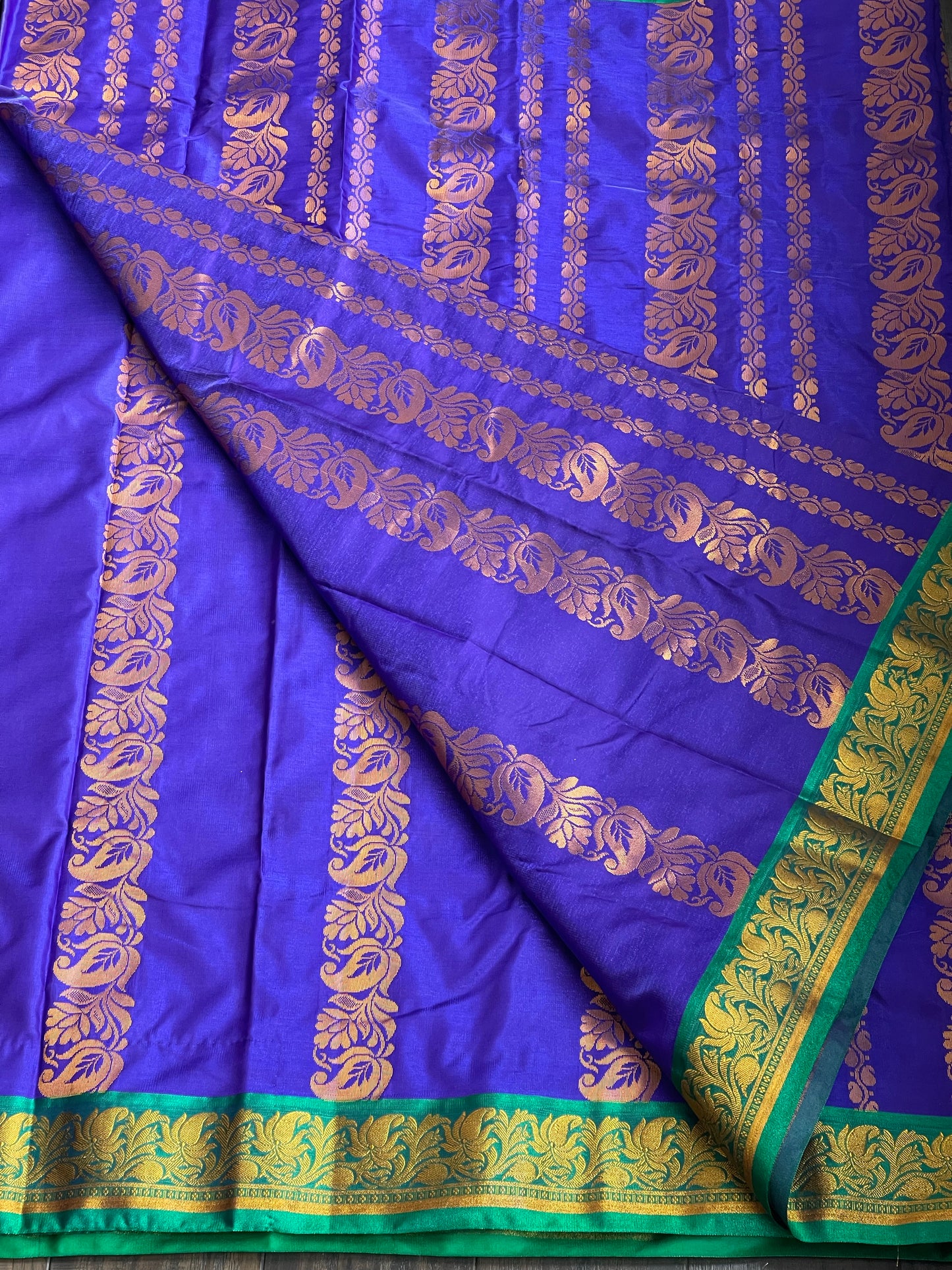 Soft Silk Kanjivaram - Purple Green