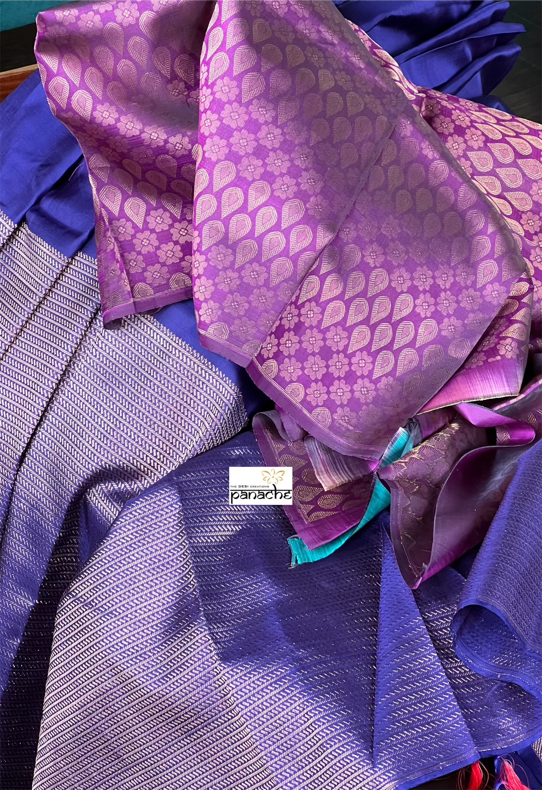 Pure Silk Kanjivaram - Purple Blue