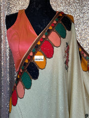 Designer Blouse - Rust Orange Raw Silk