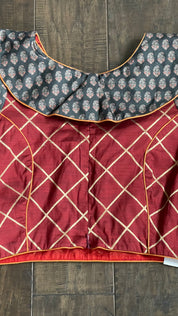 Designer Blouse - Maroon Black