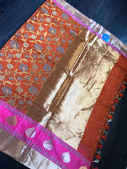 Kota Silk Jangla - Orange Pink