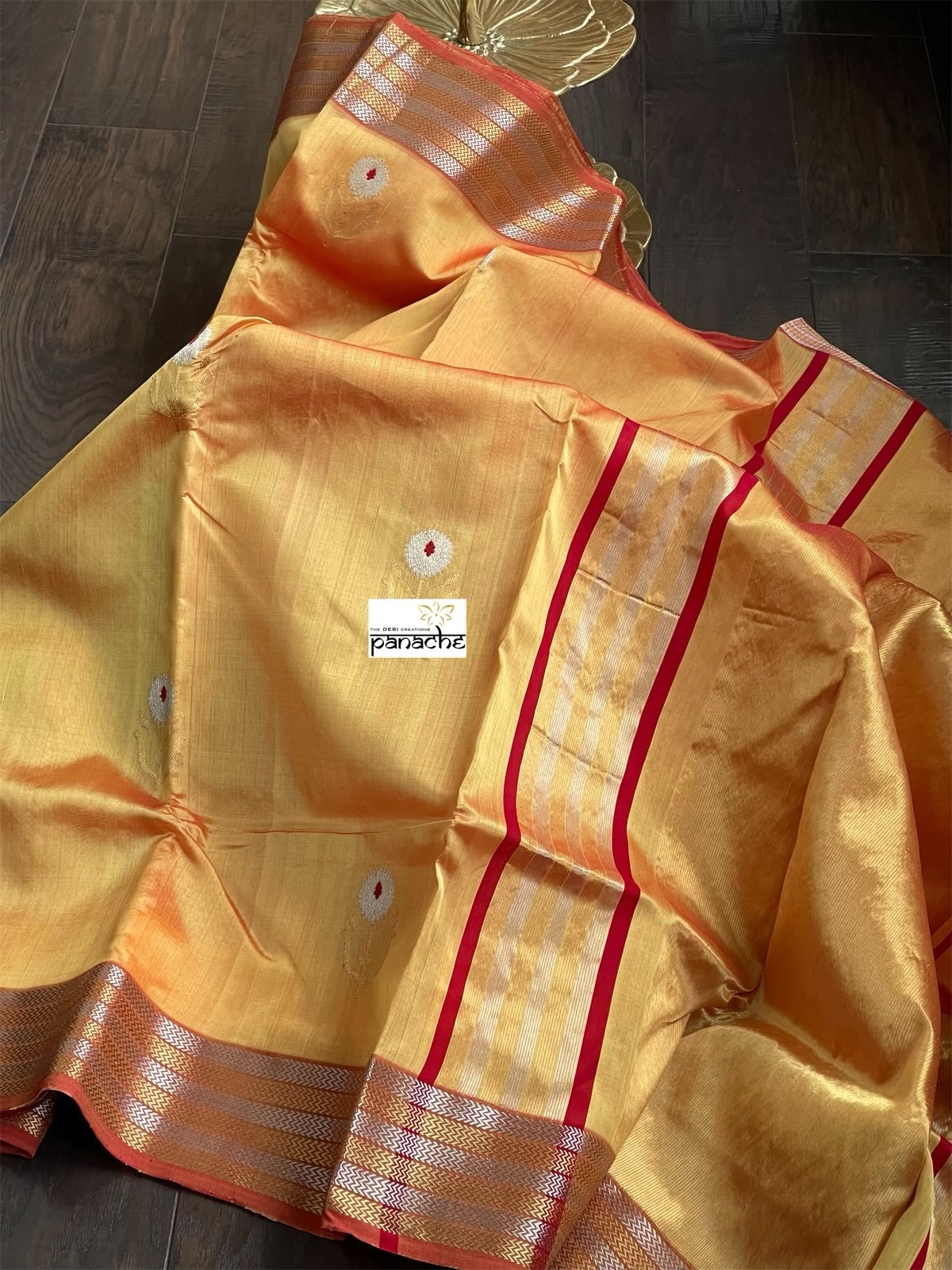 Pure Chanderi Silk - Yellow Eknaliya Woven