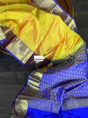 Silk Kanjivaram - Yellow Blue