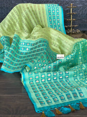 Organza Silk Banarasi - Pista Green Firozi