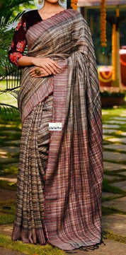 Ketia Stripes  - Grey Beige Black Red