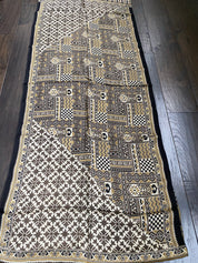 Stole Ajrakh Print - Ochre Yellow Black 8