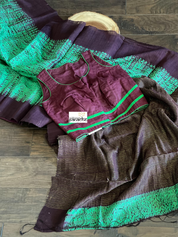Designer Blouse - Maroon Green