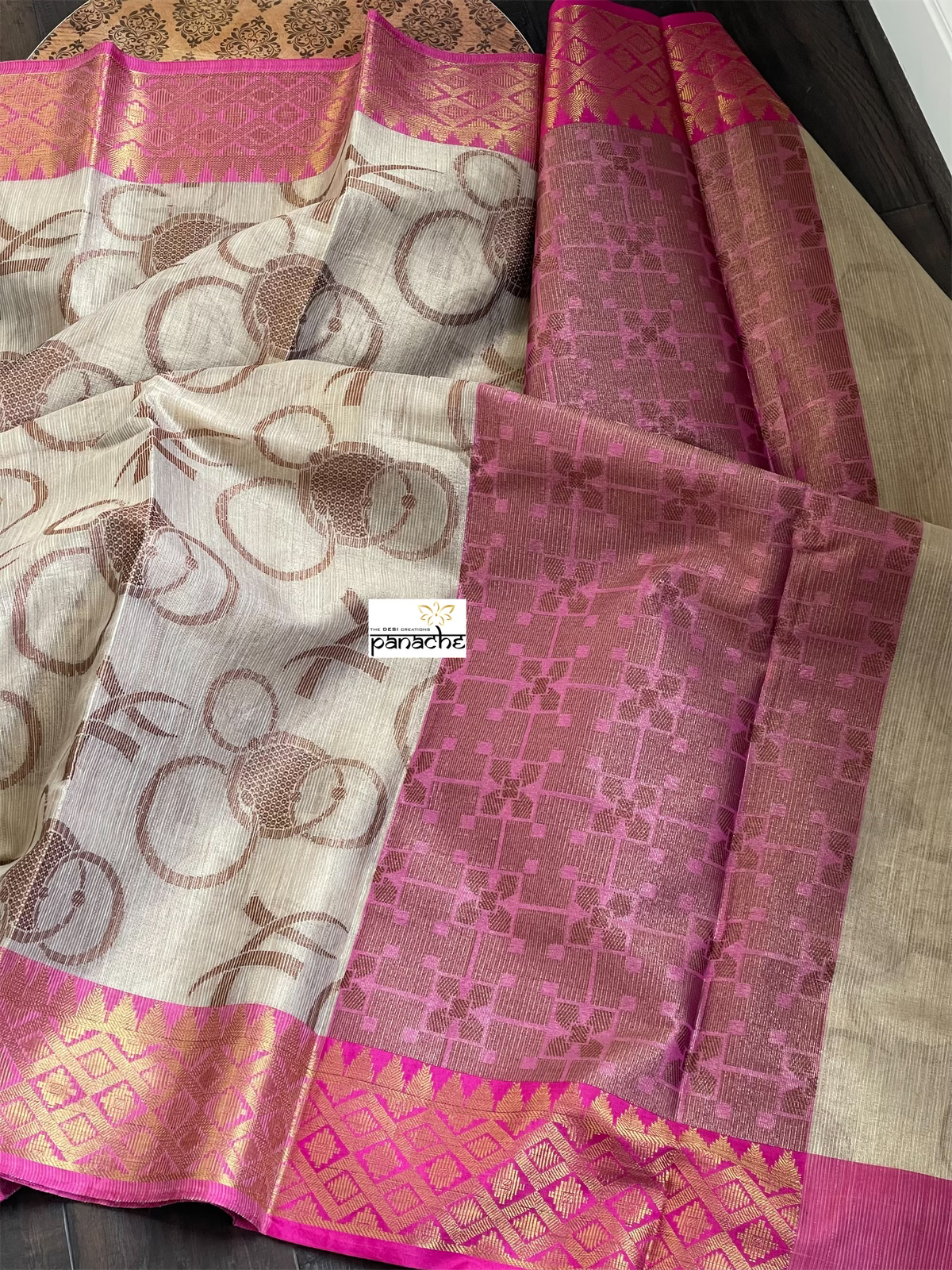 Tissue Kota Silk - Tan Beige Pink