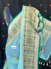 Khaddi Georgette Tilfi Banarasi - Mint Green Khadwa Woven