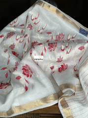 Embroidered Linen - White