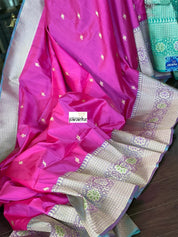 Pure Silk Banarasi - Shot Pink