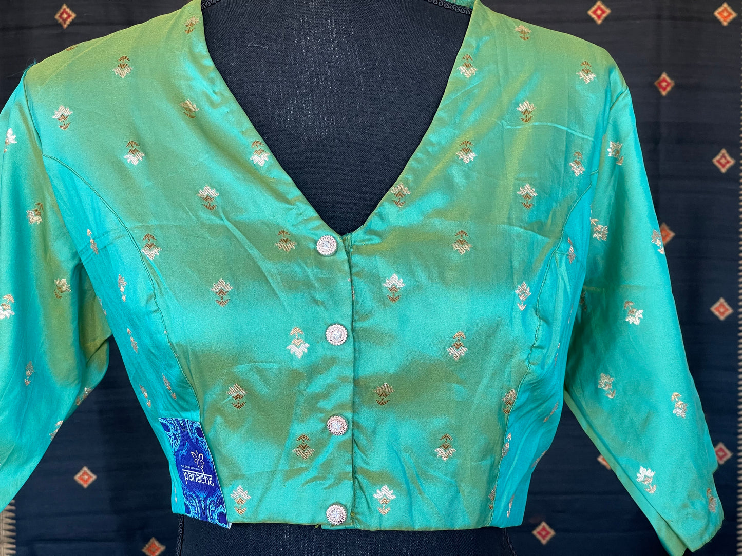 Designer Blouse - Green Dual Shaded