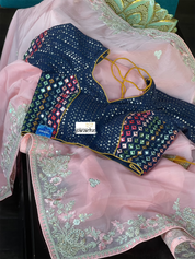 Designer Organza - Pink Embroidered